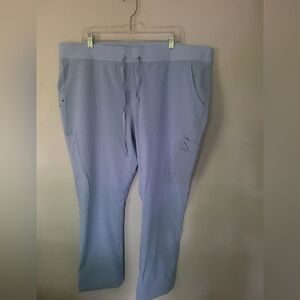 NWOT Scrubletics Light Blue Casual Pull Over Pants Size 2XL